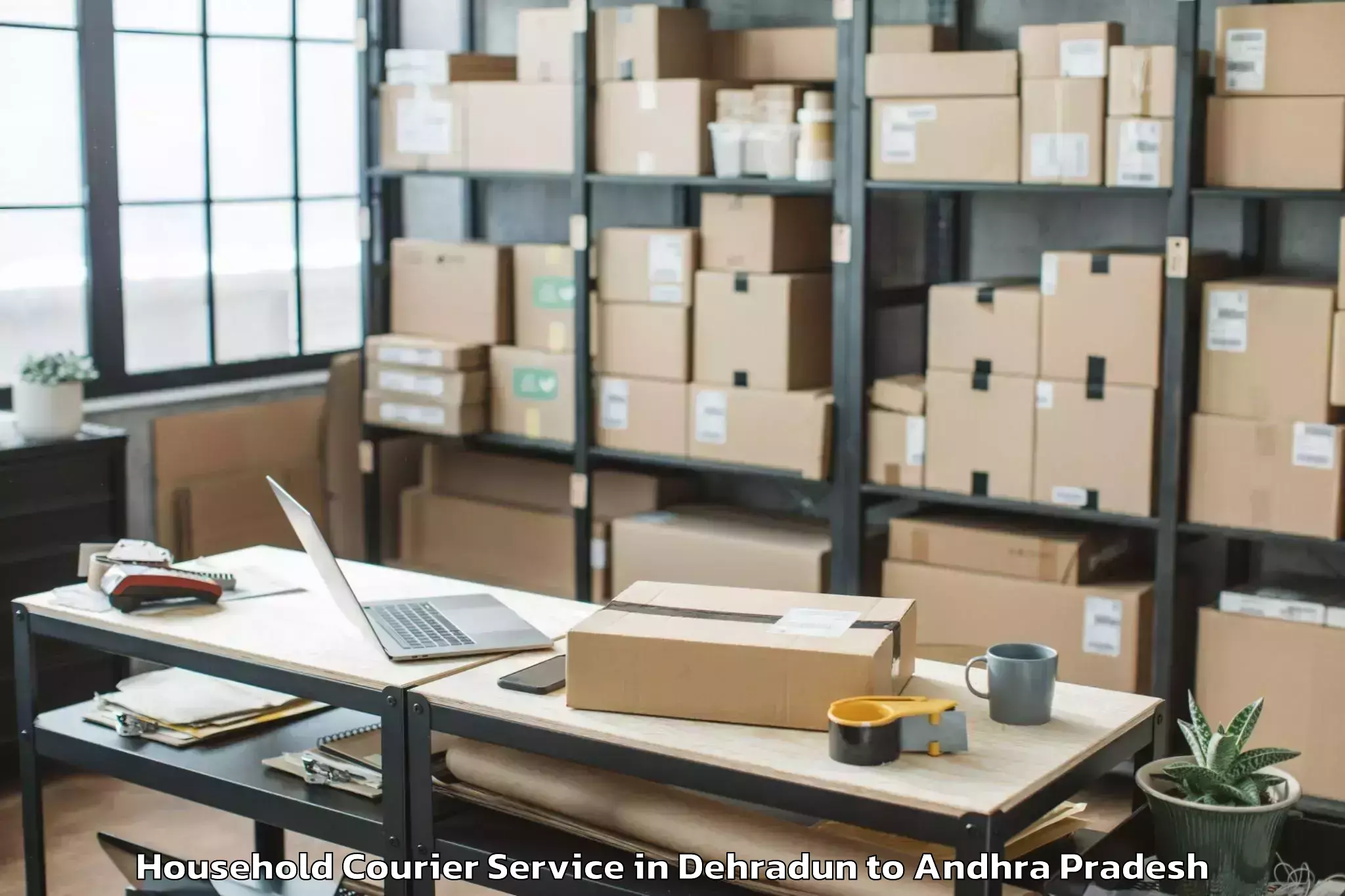 Quality Dehradun to Tadikonda Household Courier